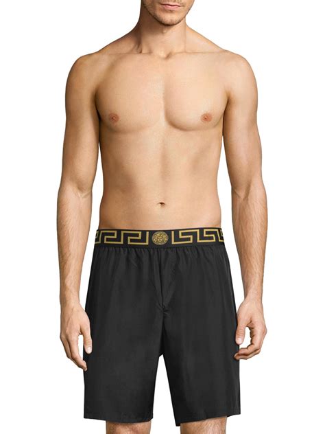 versace black gold swim trunks|versace swim trunks men's.